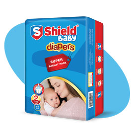 Shield Baby Diapers New Super Bachat Pack Medium (44-Diapers, Size 3